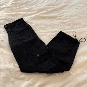 Garage Black Cargo Drawstring pants